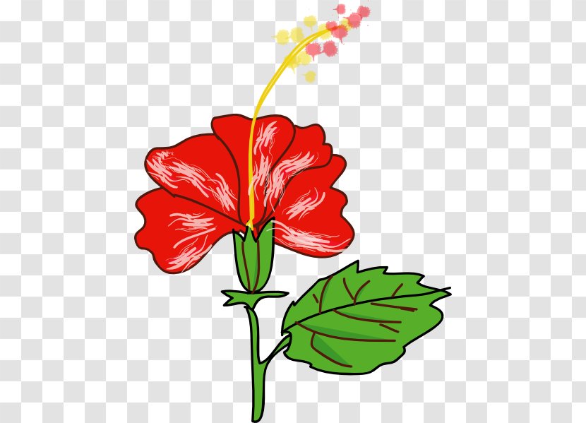 Hawaii Shoeblackplant Flower Clip Art - Hibiscus Cartoon Transparent PNG