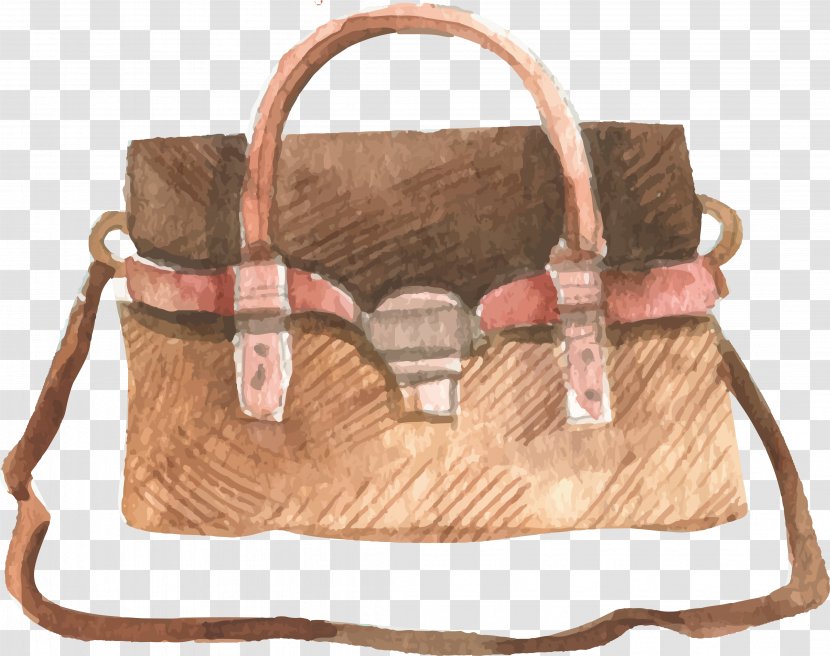 Handbag - Fashion Accessory - Watercolor Bag Design Transparent PNG