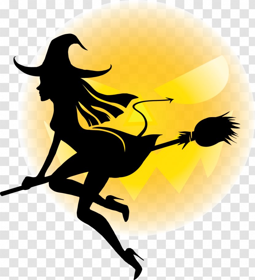 Halloween Witch - Tree - Silhouette Transparent PNG