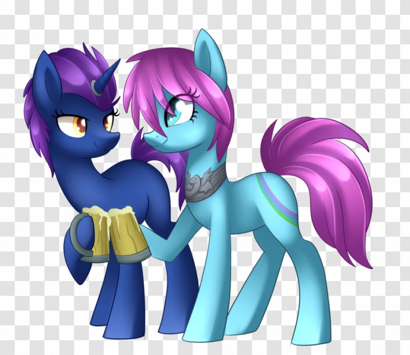 Pony Horse Cartoon Figurine - Purple Transparent PNG