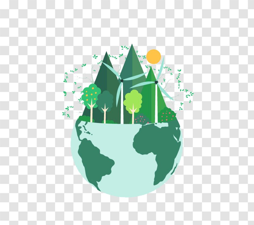 Earth Sustainability Environment Ecology - World - Green Energy Clipart Transparent PNG