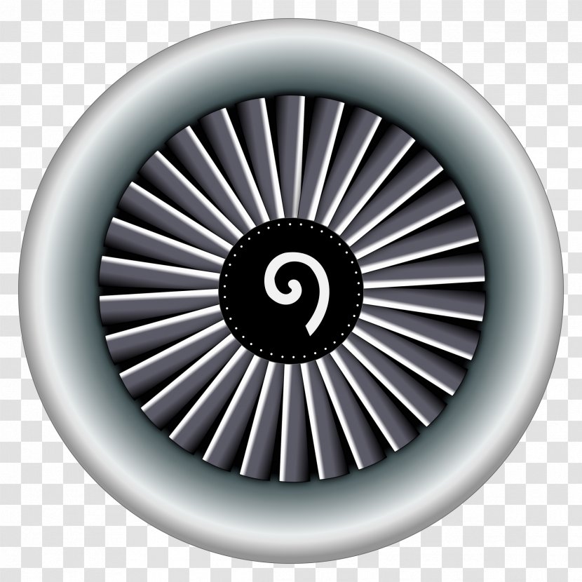 Airplane Aircraft Jet Engine Clip Art - Turbine Blade Transparent PNG