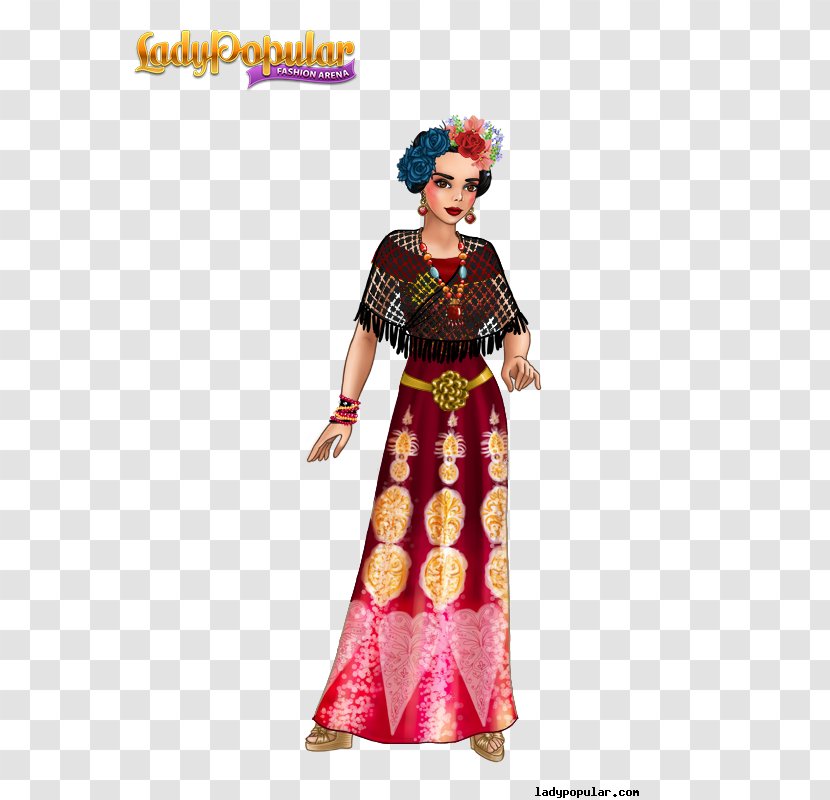 Lady Popular Fashion Costume Design Woman - Frida Kahlo Transparent PNG