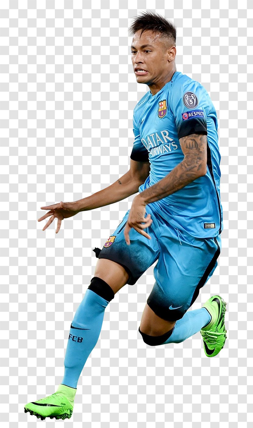 Neymar Team Sport Football Player Sports - Electric Blue - Graphic Transparent PNG