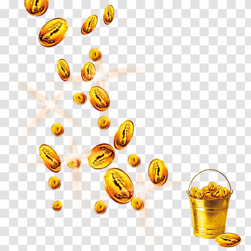Gold Coin Barrel - Emoticon - A Bucket Of Coins Transparent PNG