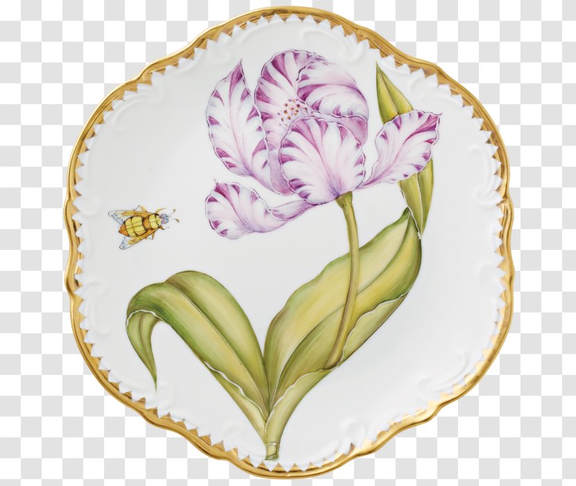 Tableware Plate Platter Porcelain White House - Tray - Tulip Material Transparent PNG