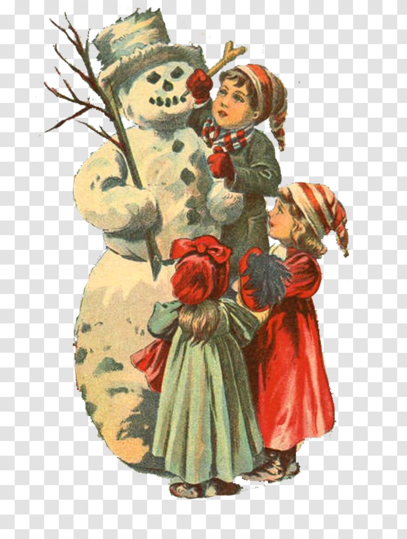 Christmas Card Holiday Snowman Illustration - Children Transparent PNG