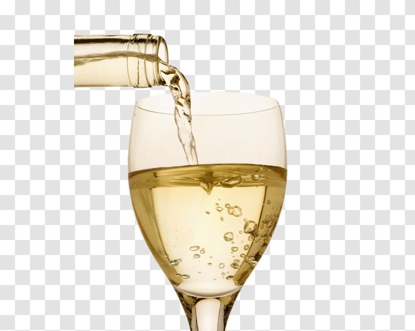 White Wine Champagne Glass Cava DO - Stemware - Poured Into A Of Transparent PNG