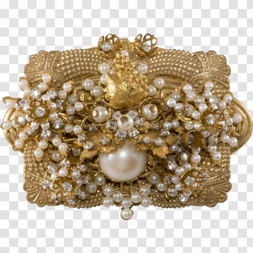 Pearl Jewellery Gold Plating Brooch Carat - Silver - Jewelry Design Transparent PNG