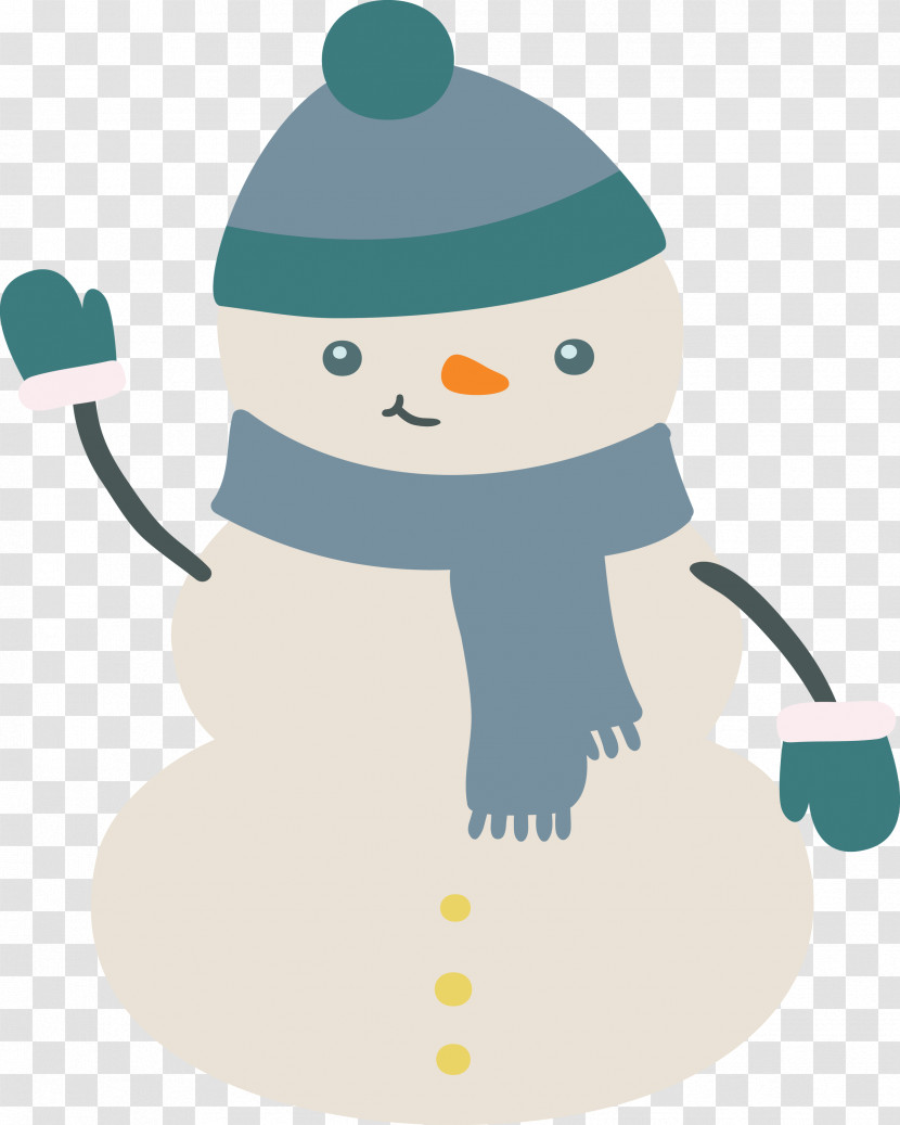 Snowman Winter Christmas Transparent PNG