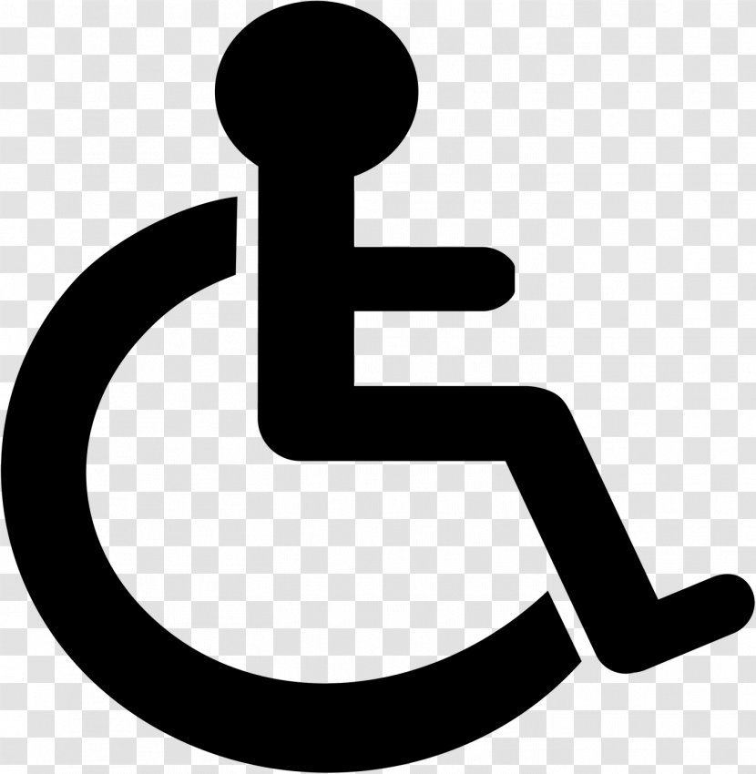 Disability Clip Art - Black And White - Wheelchair Accessible Transparent PNG