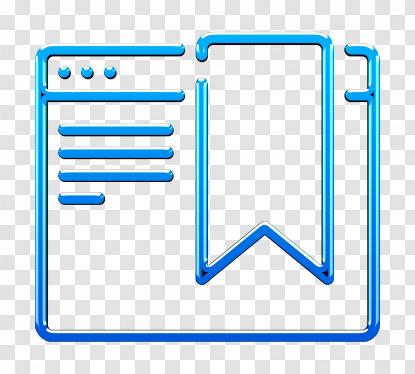 Bookmark Icon Favorite Site - Electric Blue - Rectangle Transparent PNG