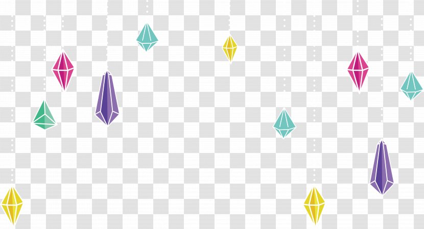 Triangle Pattern - Computer - Colored Gemstone Pendant Transparent PNG