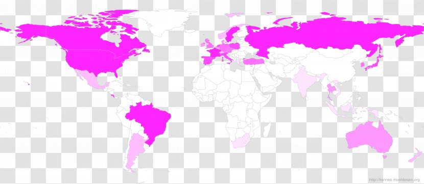 World Map Choropleth Globe - Violet Transparent PNG