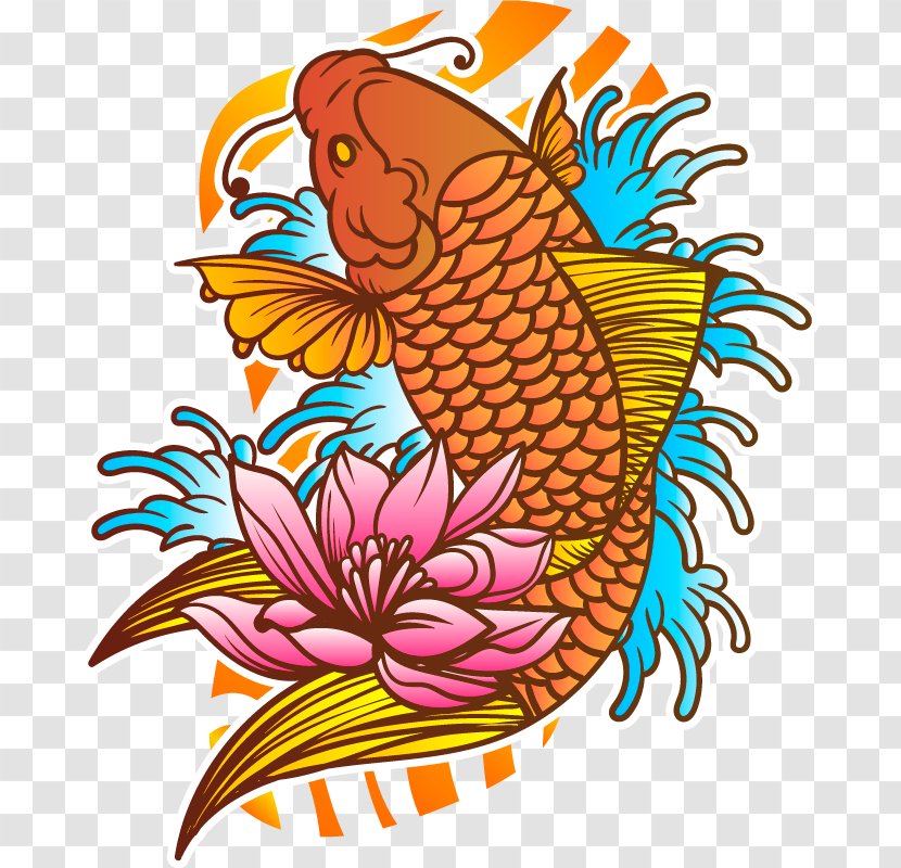 Butterfly Koi Goldfish Vector Graphics - Tattoo - Fish Pokemon Transparent PNG