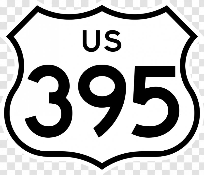 California State Route 1 U.S. 395 In 101 Interstate 10 - White - Numerals Transparent PNG