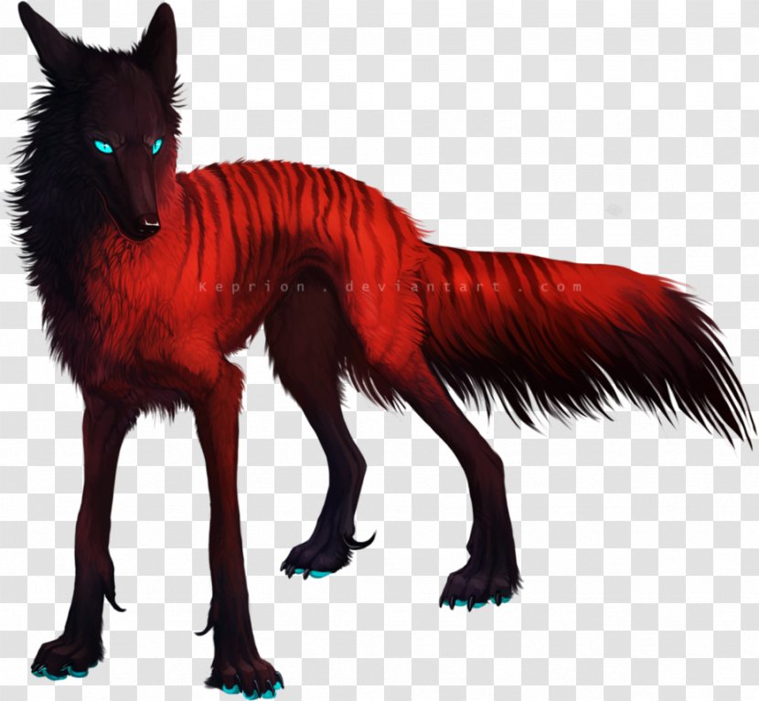 Gray Wolf Basior Wadera Pack Demon - Wing - Red Transparent PNG