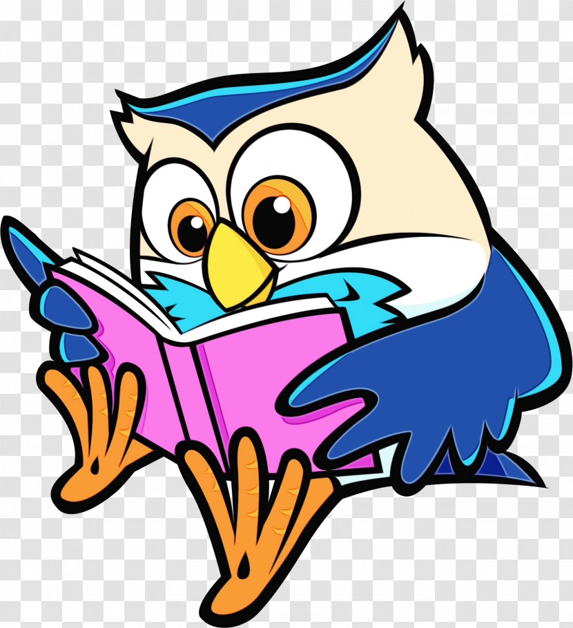 Watercolor Cartoon - Owl - Bird Of Prey Transparent PNG