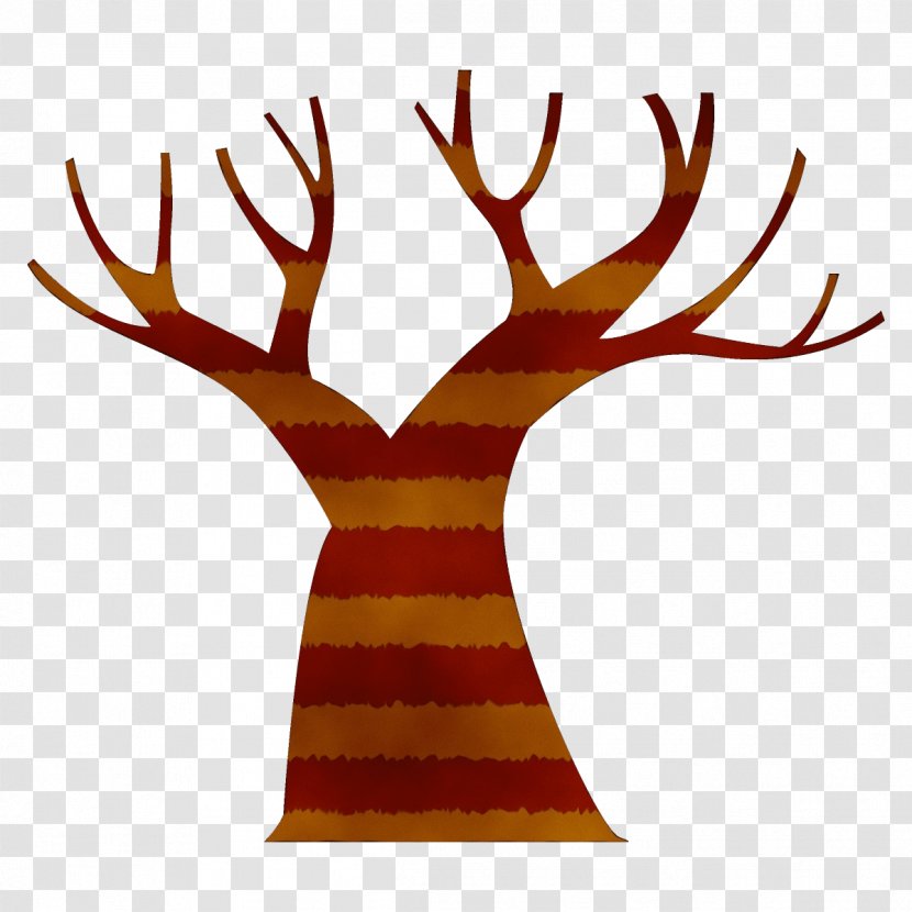 Reindeer - Watercolor - Antler Horn Transparent PNG