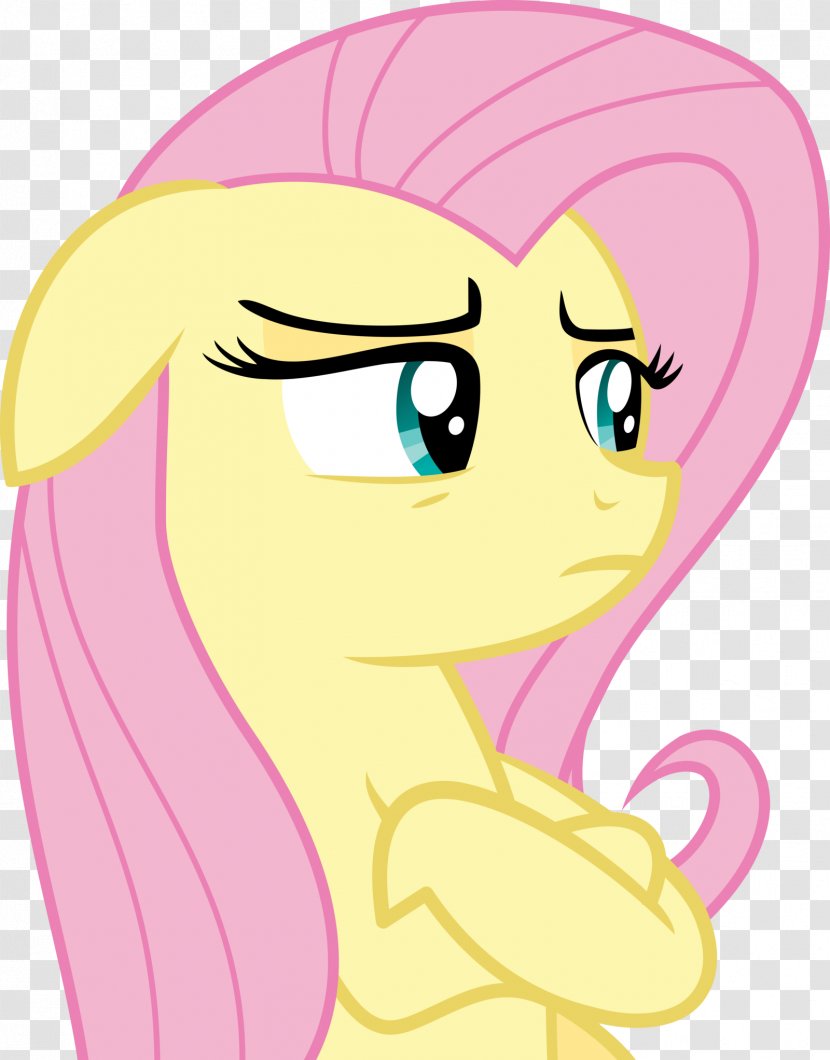 Fluttershy DeviantArt Character - Flower - Angry Face Transparent PNG