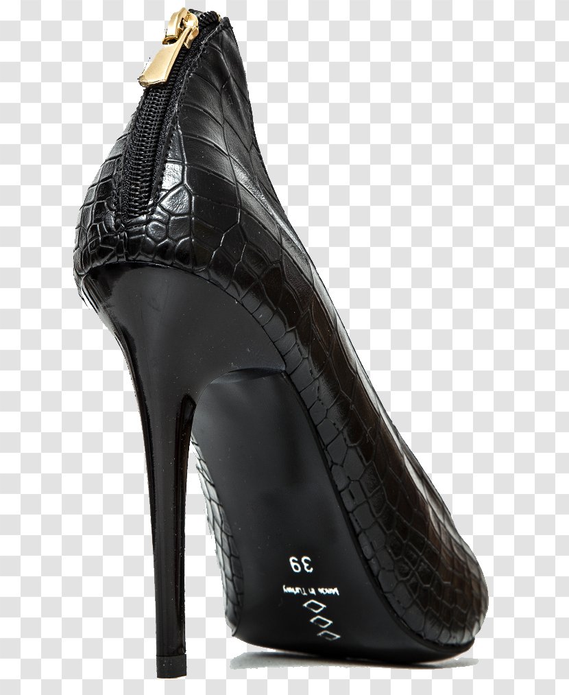 Heel Shoe Pump Black M - Fermuar Transparent PNG