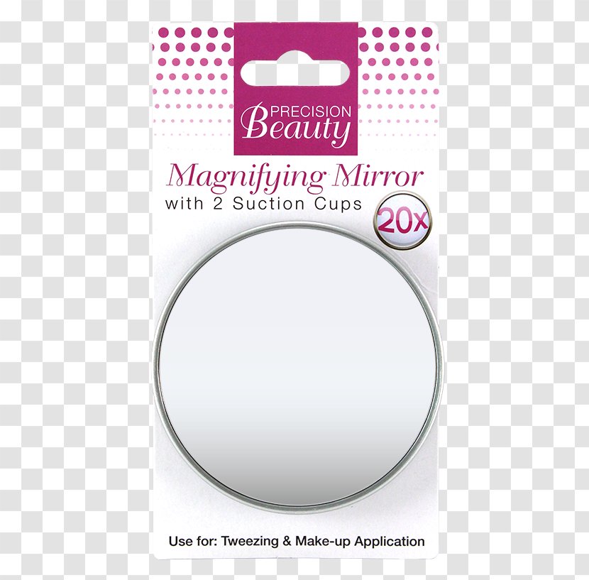 Suction Cup Mirror Magnification Glass - Silver Transparent PNG