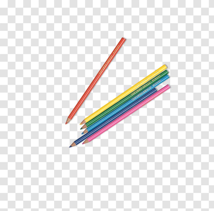 Colored Pencil Concealer - Six Color Pencils Creative Buckle Free Transparent PNG