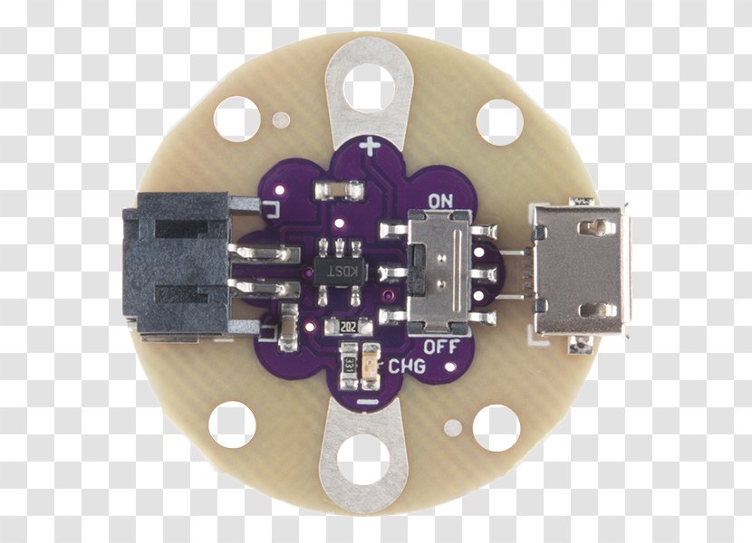 Lithium Polymer Battery Electric Microcontroller Textile Rechargeable - Lilypad Transparent PNG