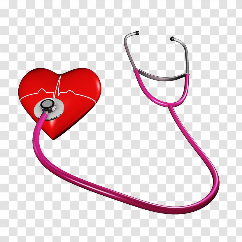 Sign Heart - Stethoscope - Magenta Service Transparent PNG