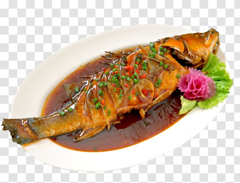 Seafood Ikan Bakar - Shanghai Food - Braised Sea Bass Transparent PNG