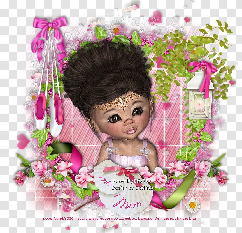Floral Design Pink M Character Fiction - Silhouette Transparent PNG