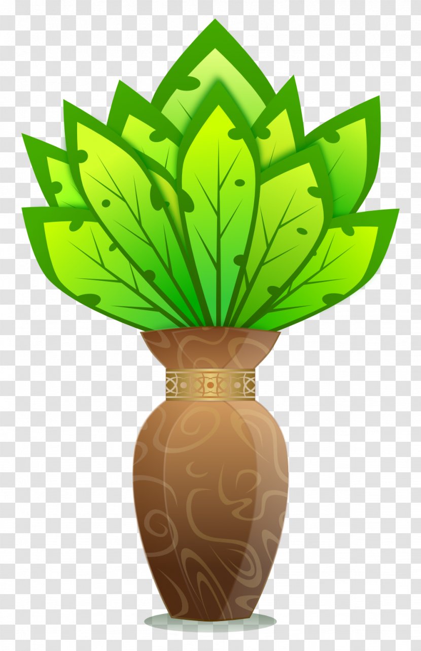 Houseplant Vase Clip Art - Leaf - A Plant Cliparts Transparent PNG