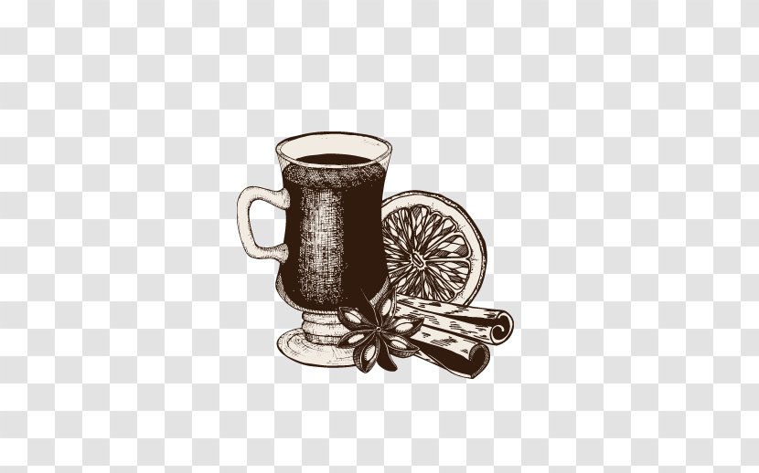 Mulled Wine Juice Illustration - Serveware - Hand-painted Lemon Black Tea Decorative Pattern Transparent PNG
