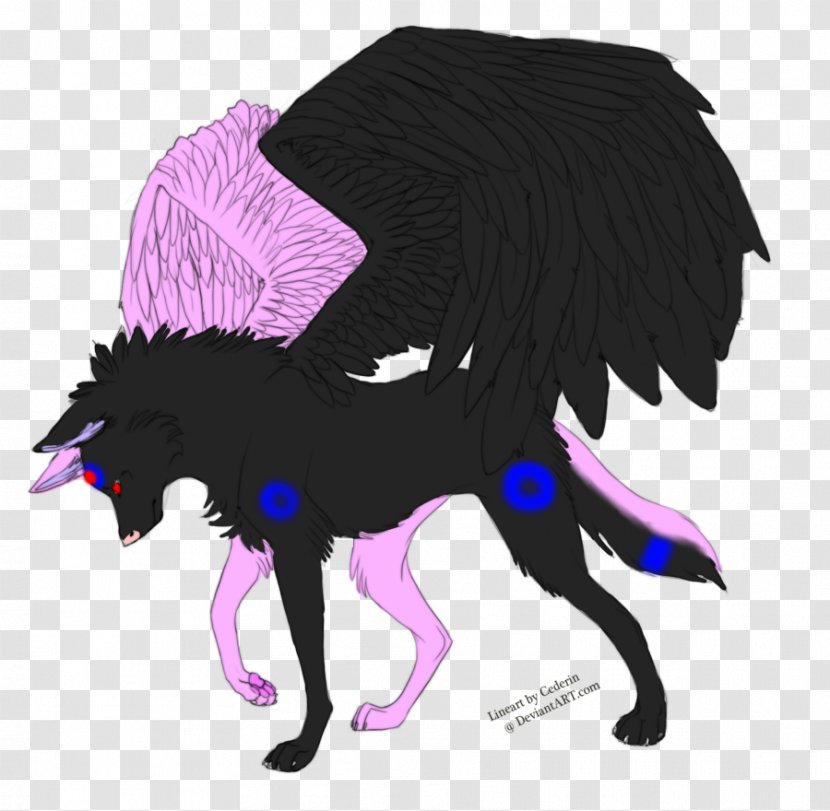 Wolf Drawing Illustration Animal - Purple - Evil Winged Drawings Transparent PNG