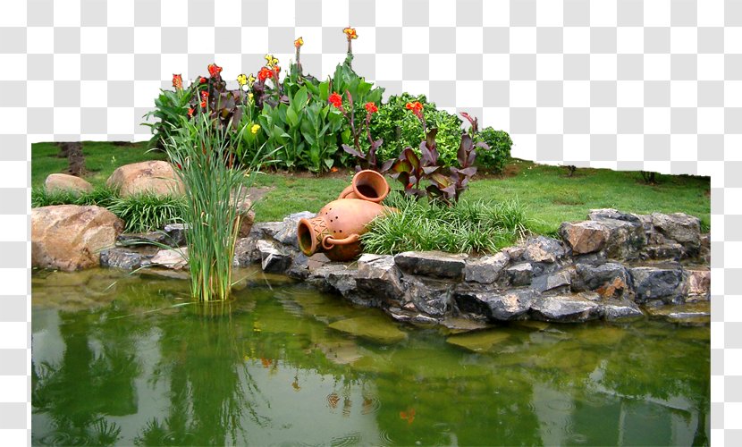 Garden Yard - Tree - Artificial Lake Transparent PNG