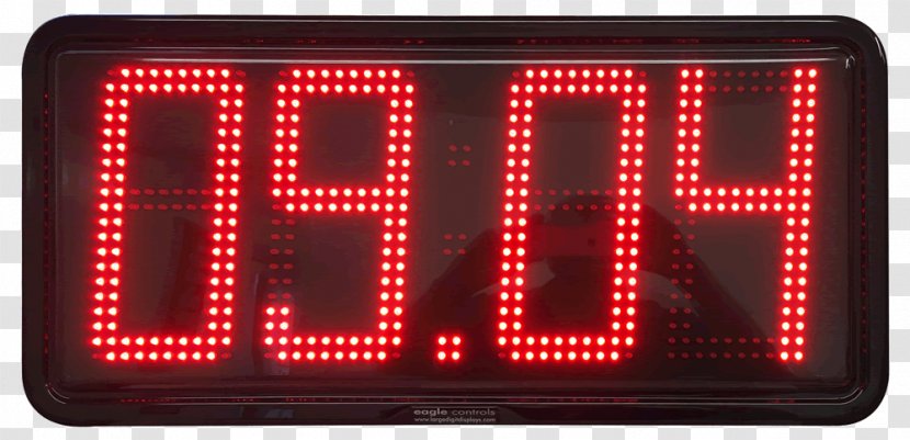 Electronic Signage Digital Clock Display Device Electronics - Led Transparent PNG