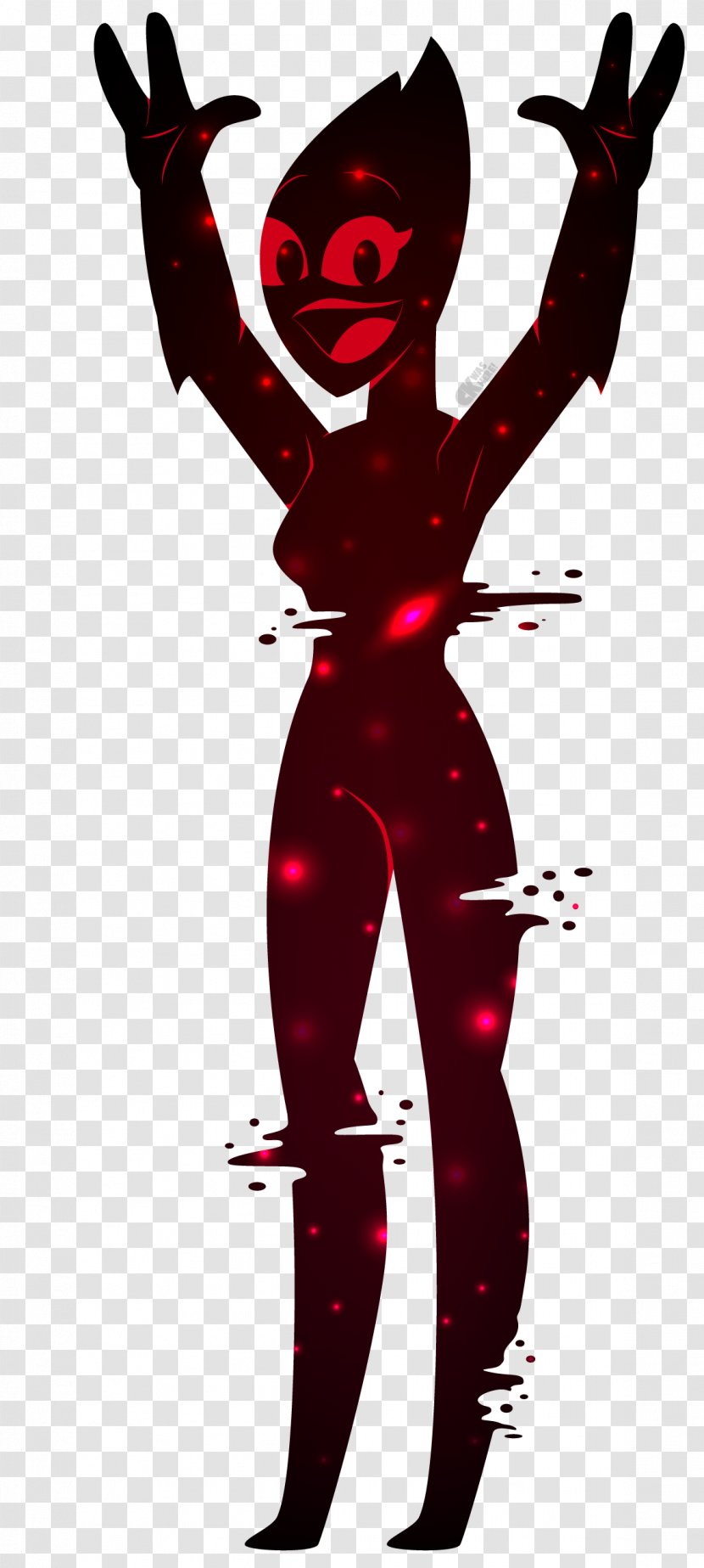 Demon Silhouette Legendary Creature Clip Art - Red Transparent PNG