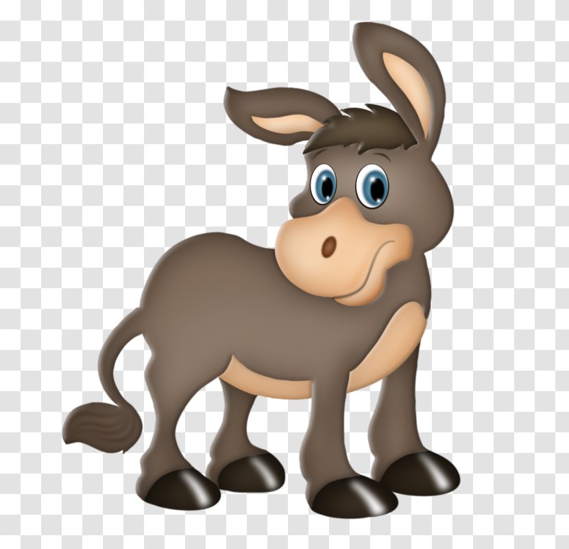 Donkey Cartoon - Dog Like Mammal - A Transparent PNG