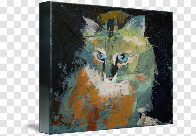 Painting Cat Acrylic Paint Canvas Art - Himalayan Transparent PNG