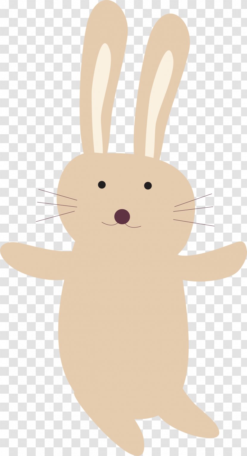 Domestic Rabbit Easter Bunny European Cartoon - Vector Transparent PNG