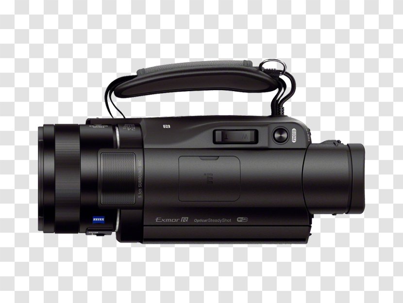 Camcorder 4K Resolution Sony Handycam FDR-AX100 Video Cameras - Optical Instrument - Camera Transparent PNG