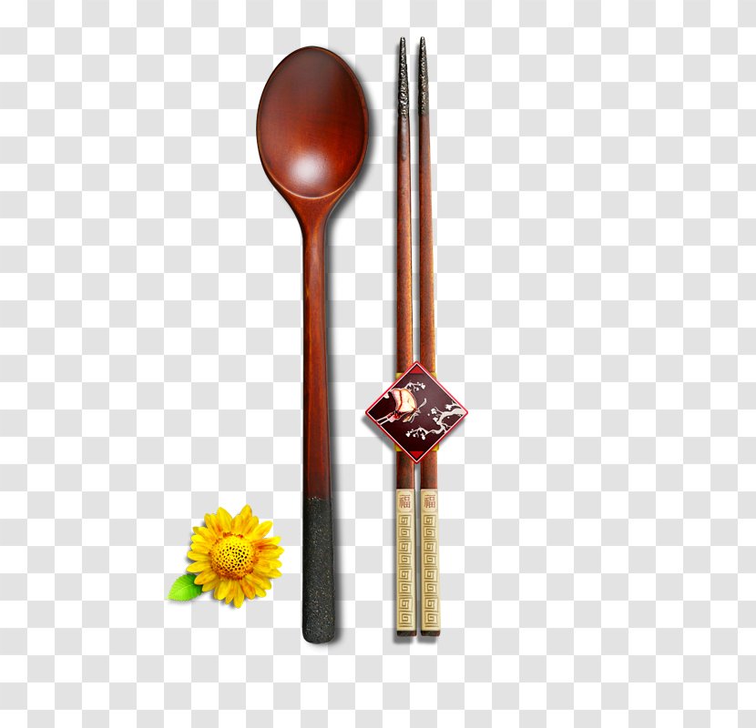 Wooden Spoon Chopsticks Meal - And Transparent PNG