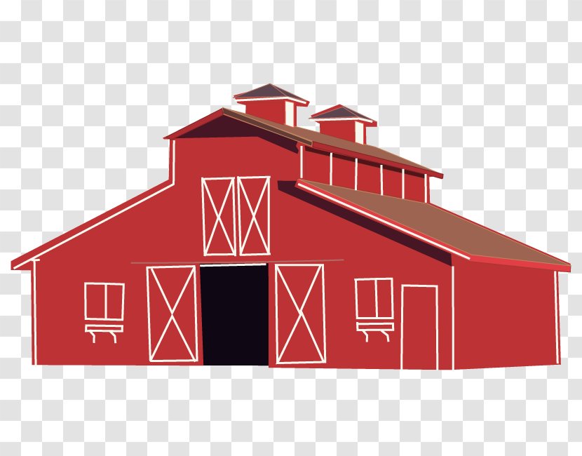 Barn Farm Clip Art - Royaltyfree - Red Warehouse Transparent PNG