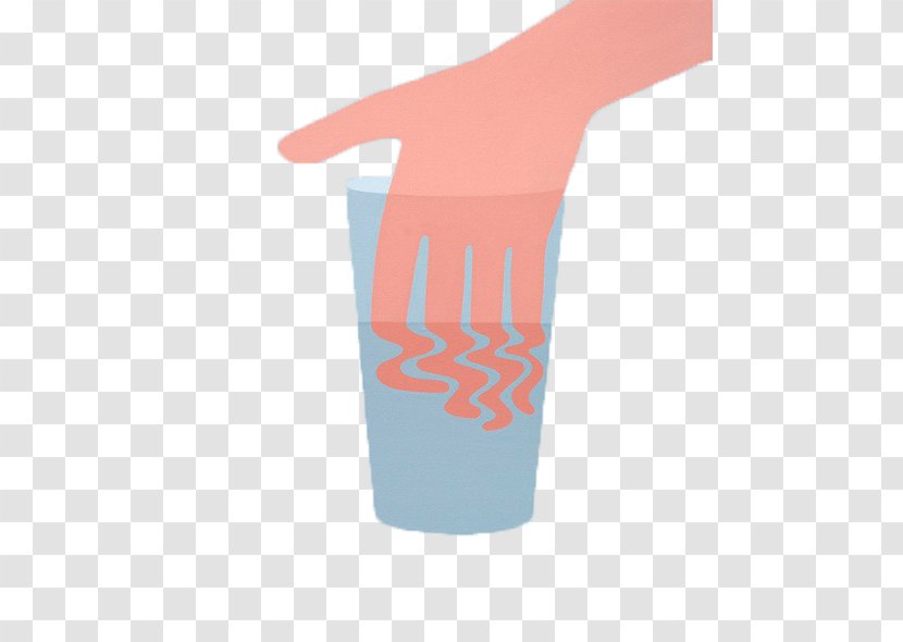 T-shirt Thumb Cup - T Shirt - Glass And Hands Transparent PNG