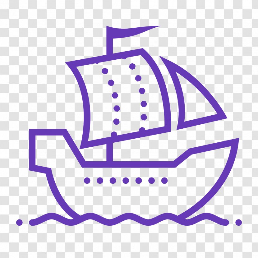 Sailing Ship Clip Art - Purple Transparent PNG