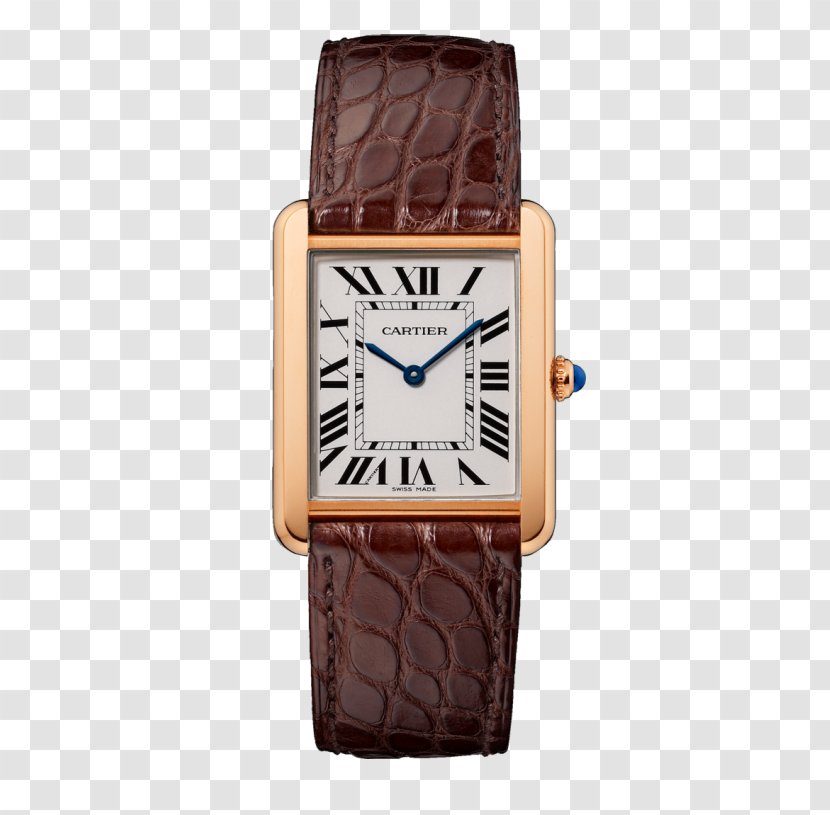 Cartier Tank Watch Jewellery Strap - Bucherer Group - Coffee Color Gold Mechanical Male Transparent PNG