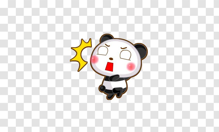 Cartoon Surprise Sticker Comics - Facial Expression - Little Panda Surprised Transparent PNG