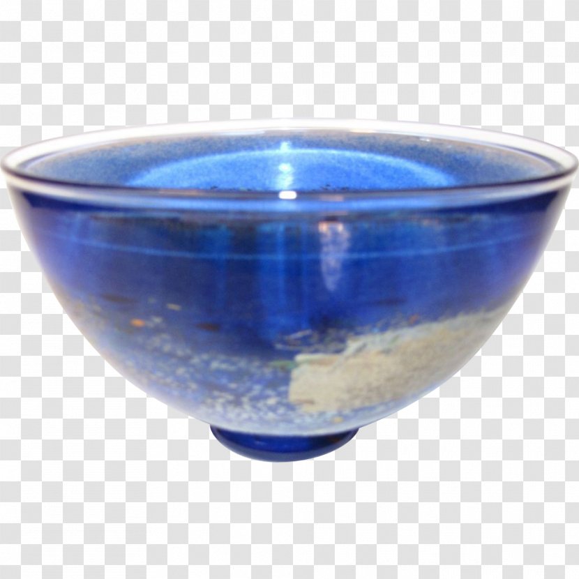 Kosta Glasbruk Boda Glass Bowl Cobalt Blue Transparent PNG