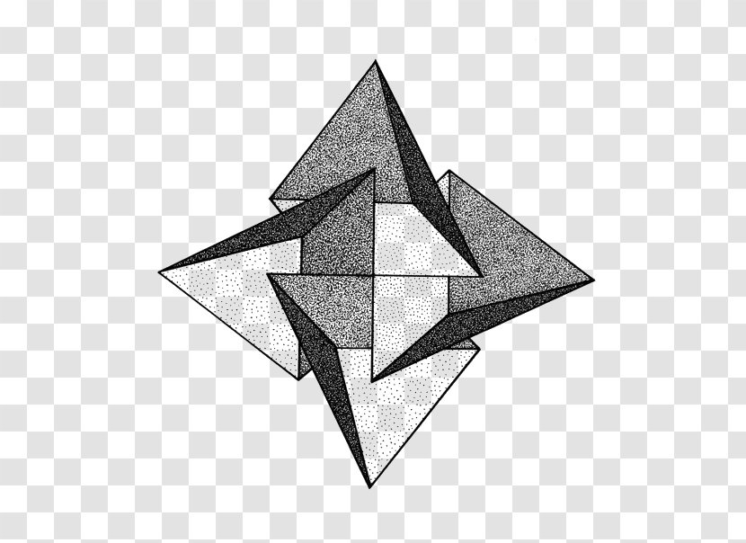 Penrose Triangle Geometry Tattoo Geometric Shape - Blackandwhite Transparent PNG