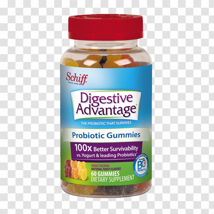 Gummi Candy Probiotic Human Digestive System Digestion Dietary Supplement - Bacteria - Yoghurt Transparent PNG